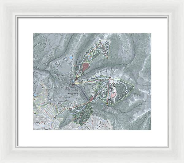 Yellowstone Club Ski Trail Map - Framed Print - Powderaddicts