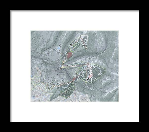 Yellowstone Club Ski Trail Map - Framed Print - Powderaddicts
