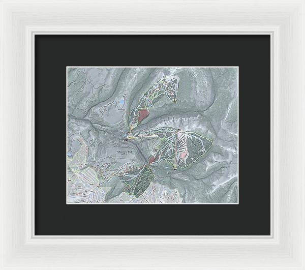 Yellowstone Club Ski Trail Map - Framed Print - Powderaddicts