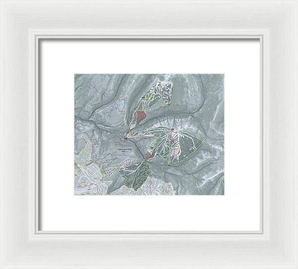 Yellowstone Club Ski Trail Map - Framed Print - Powderaddicts