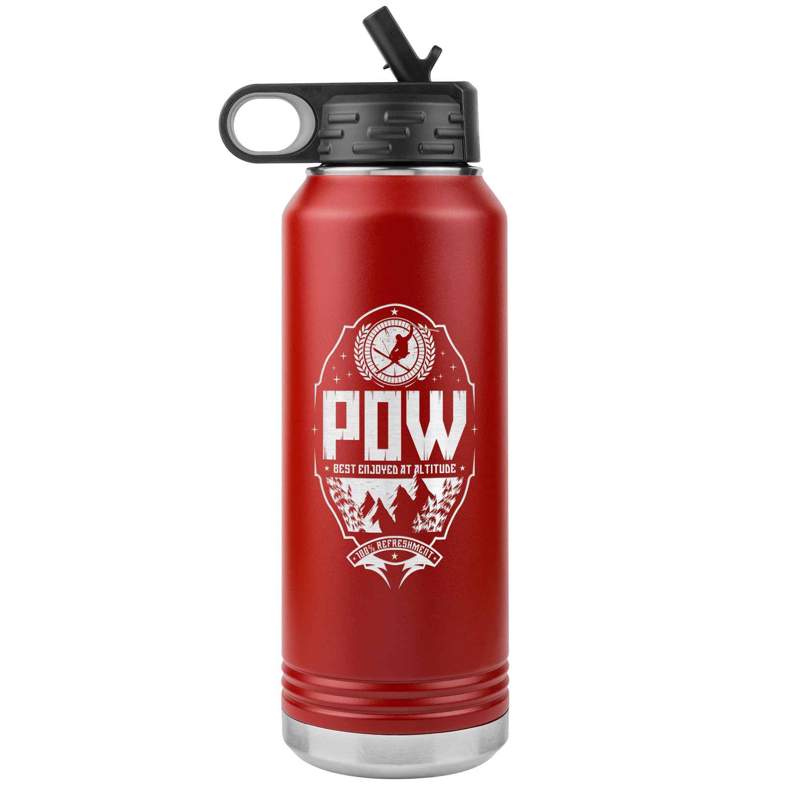 Pow Best Enjoyed At Altitude 32oz Water Bottle Tumbler - Powderaddicts