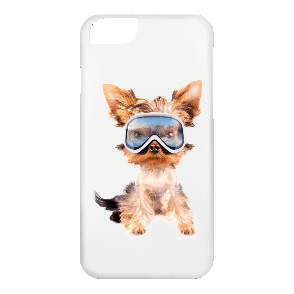 Yorkie Skier Full Phone Cases - Powderaddicts