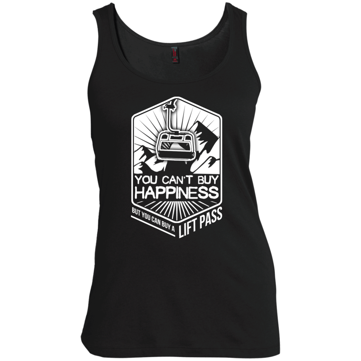You Can't Buy Happiness But You Can Buy A Lift Pass Tank Tops - Powderaddicts