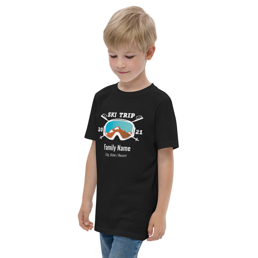 Family Ski Trip 2021 Youth jersey t-shirt - Powderaddicts
