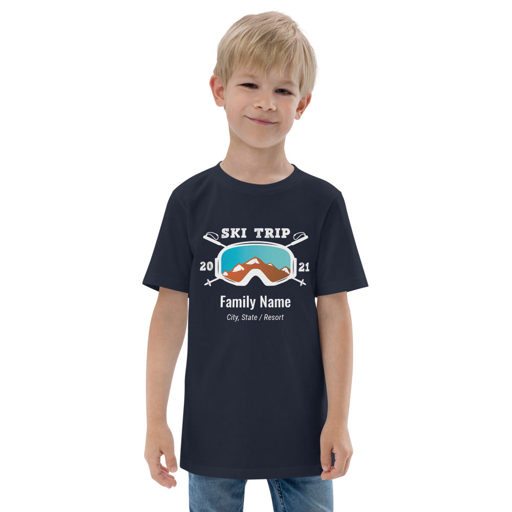 Family Ski Trip 2021 Youth jersey t-shirt - Powderaddicts