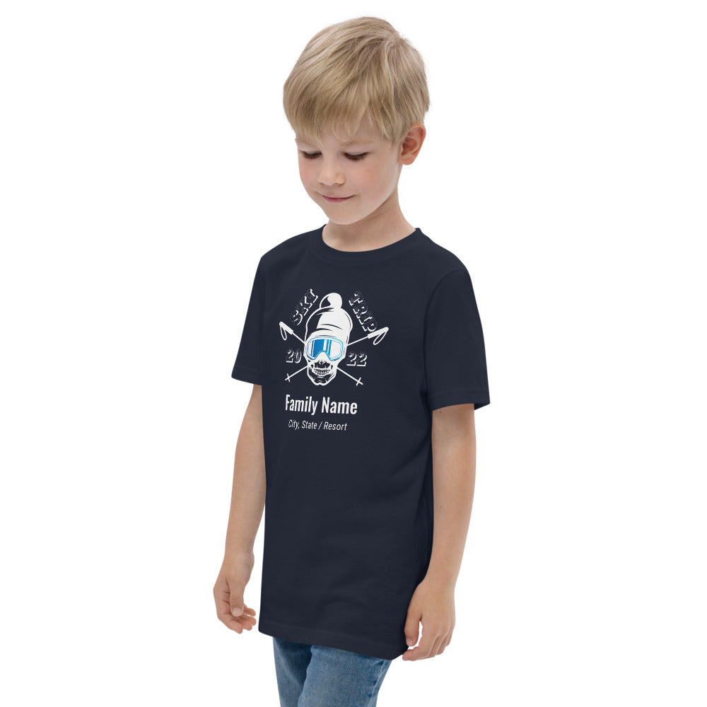 Family Ski Trip 2022 Skull Youth jersey t-shirt - Powderaddicts