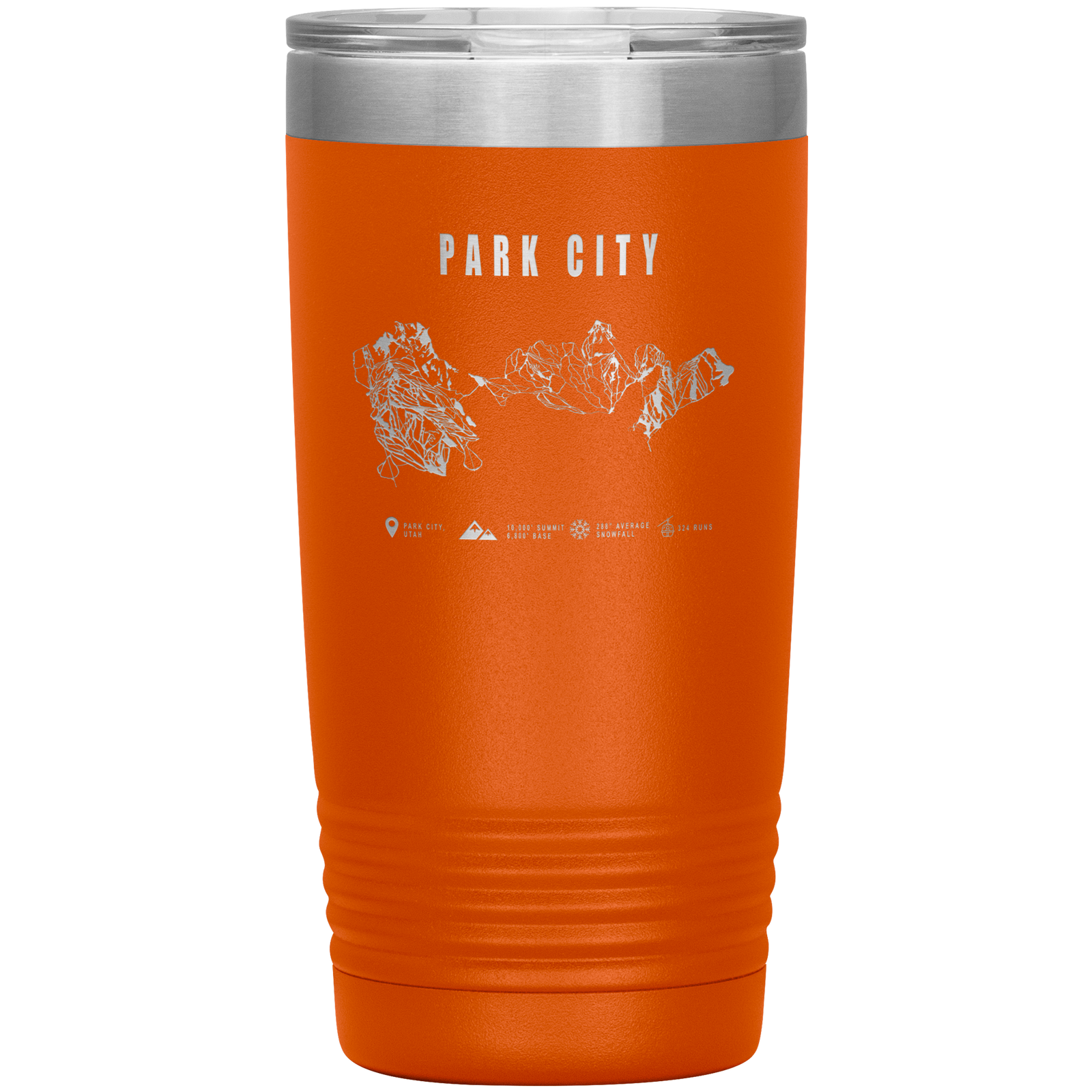 Park city,Utah Ski Trail Map 20oz Tumbler - Powderaddicts