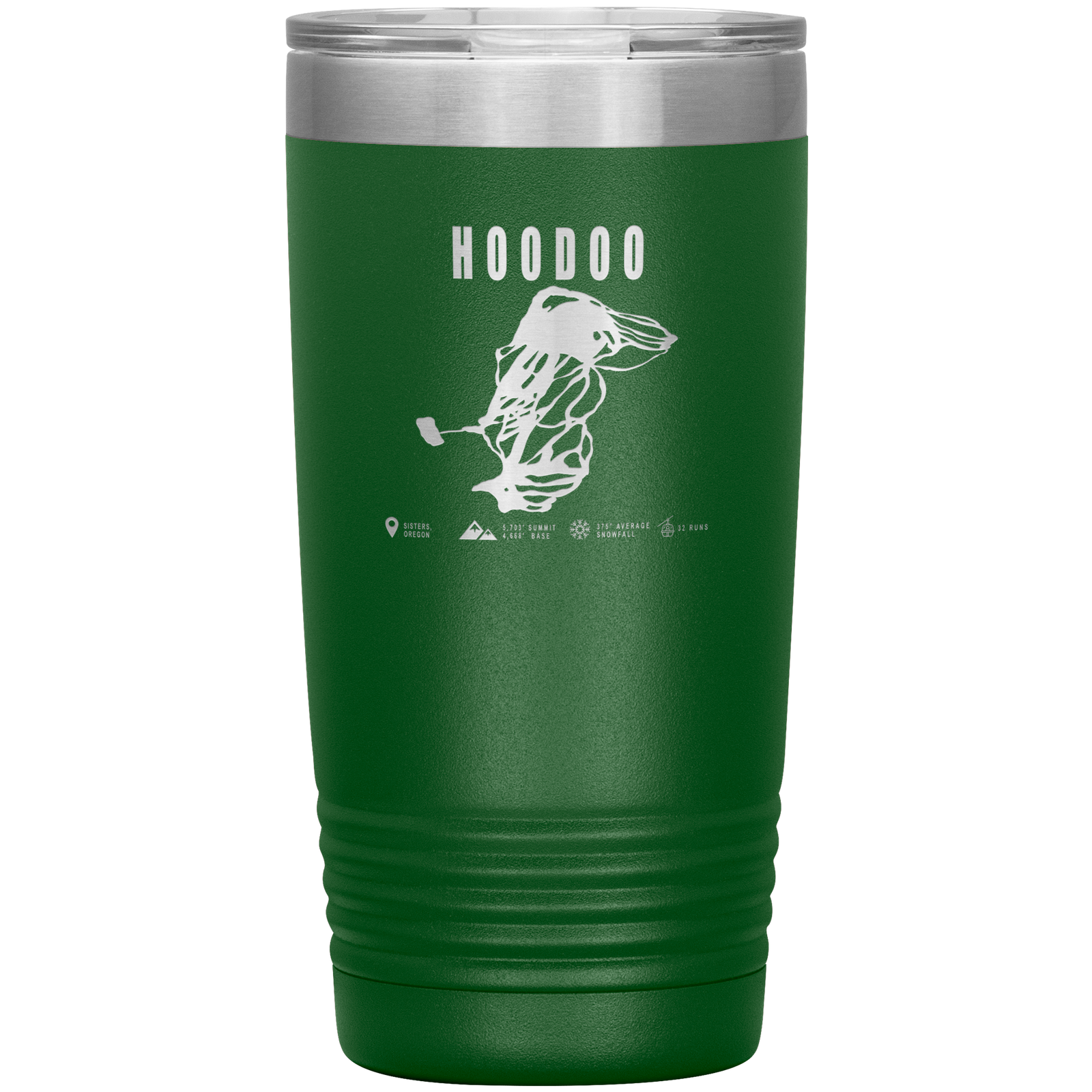 Hoodoo, Oregon Ski Trail Map 20oz Tumbler - Powderaddicts