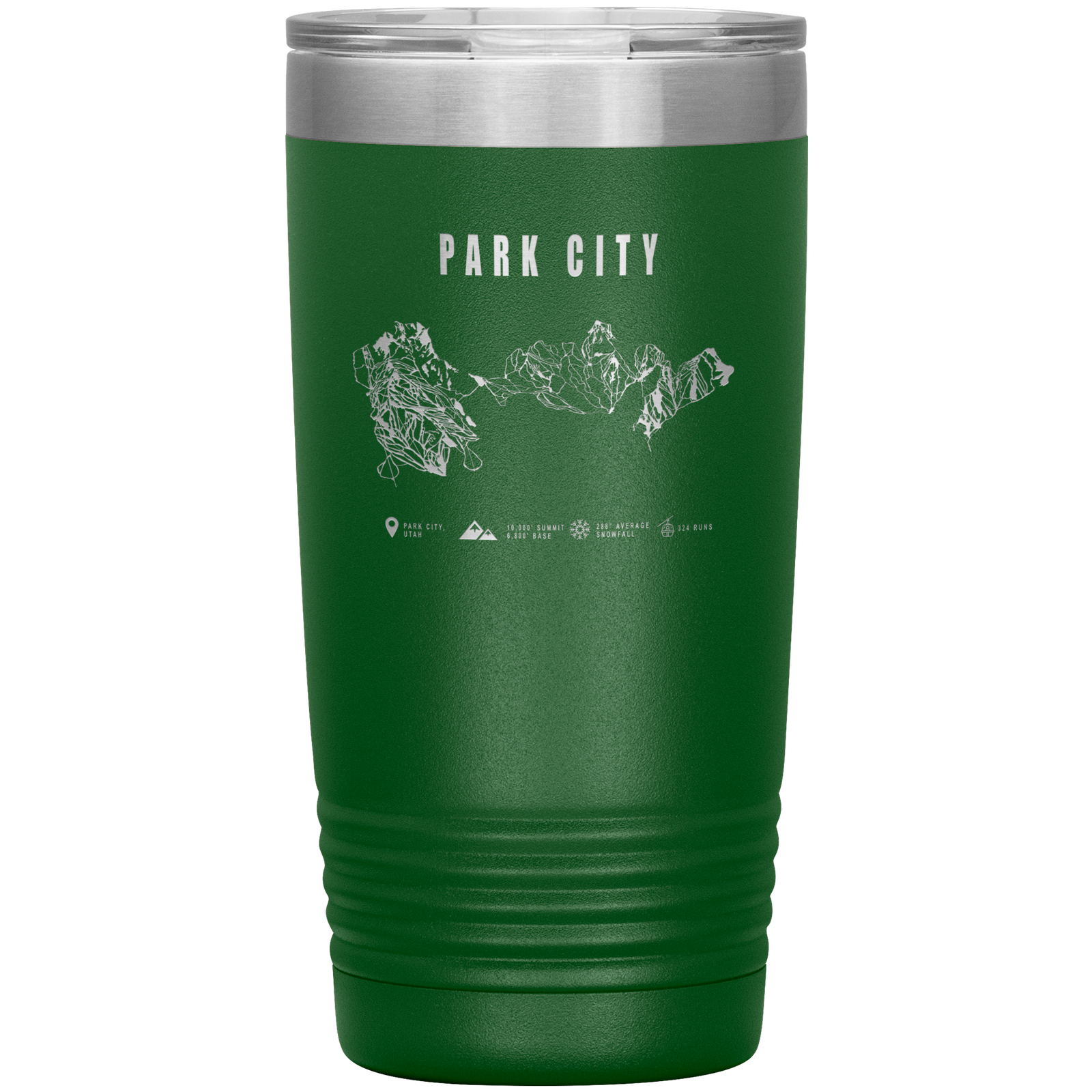 Park city,Utah Ski Trail Map 20oz Tumbler - Powderaddicts