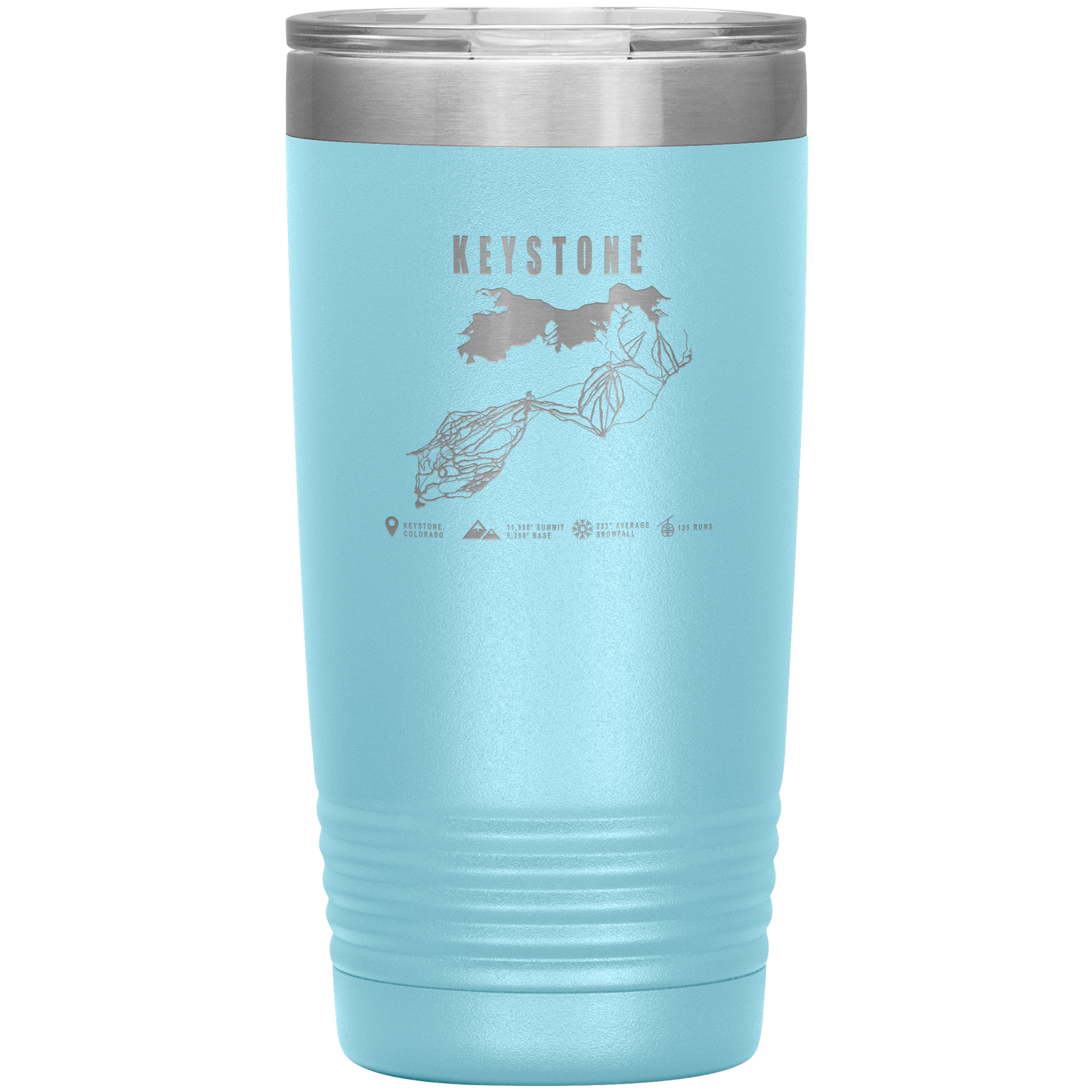 Keystone Colorado Ski Trail Map 20oz Tumbler - Powderaddicts