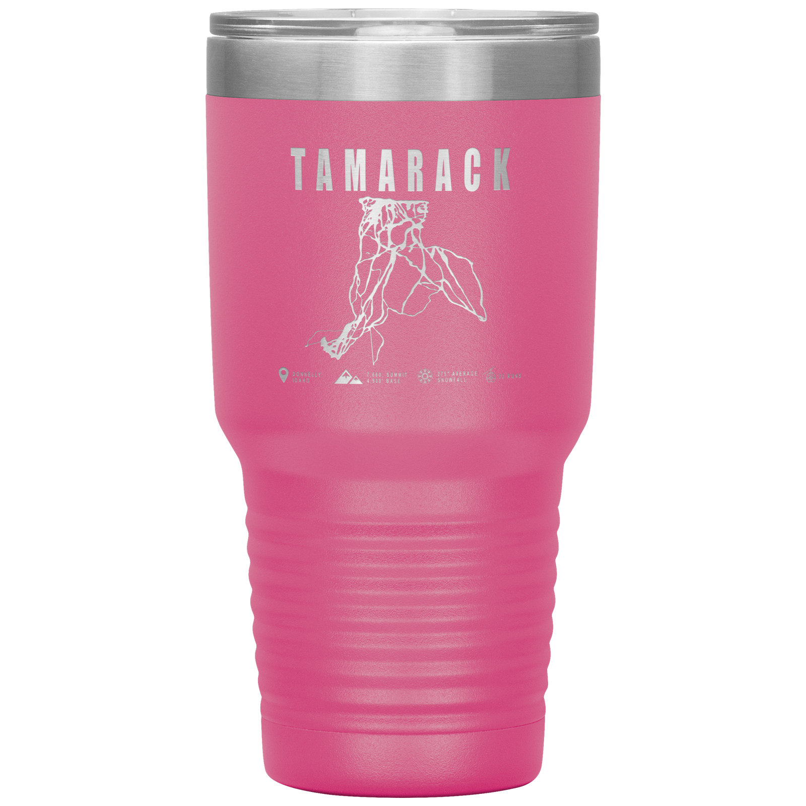 Tamarack Idaho Ski Trail Map 30oz Tumbler - Powderaddicts