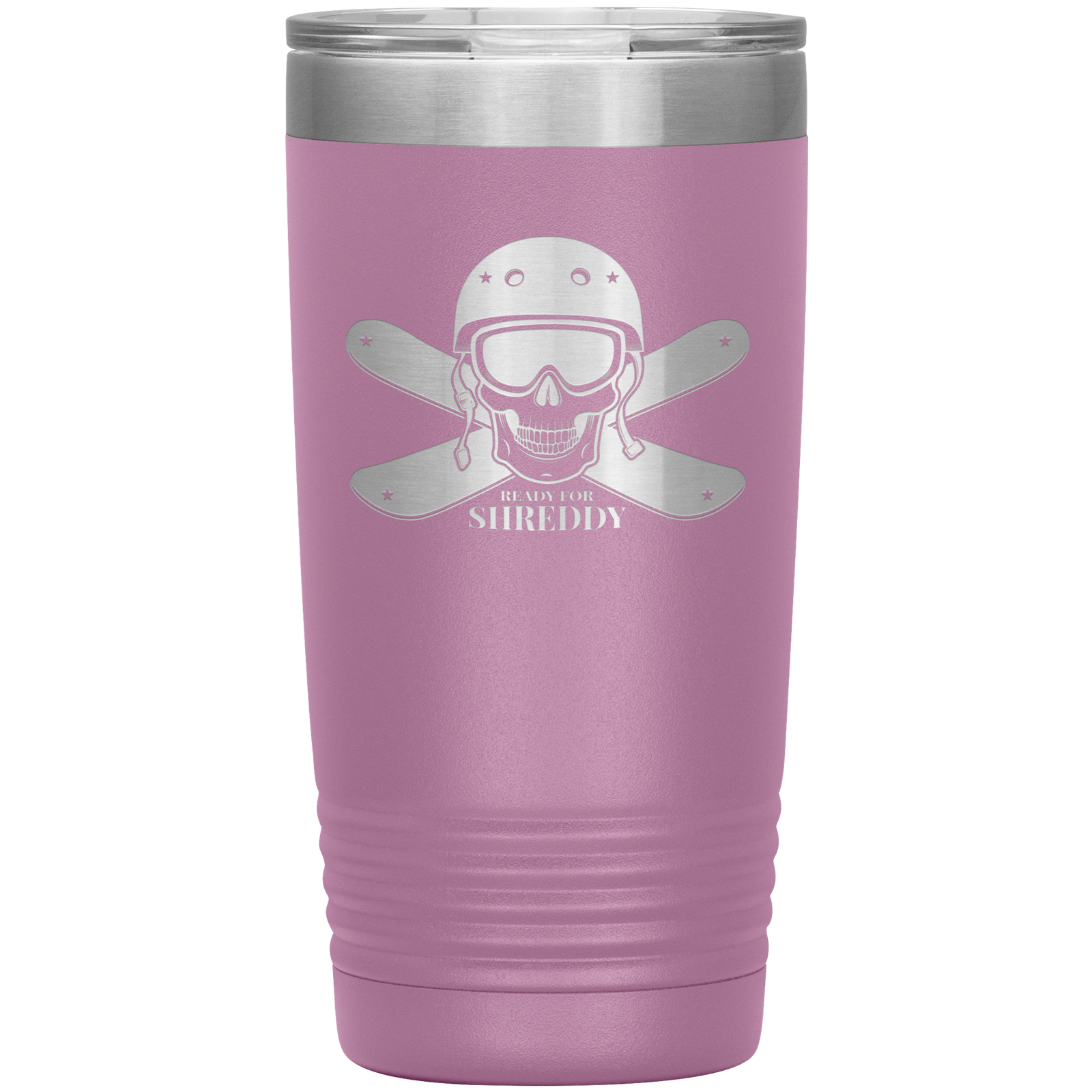 Ready For Shreddy Skeleton Skis 20oz Tumbler - Powderaddicts