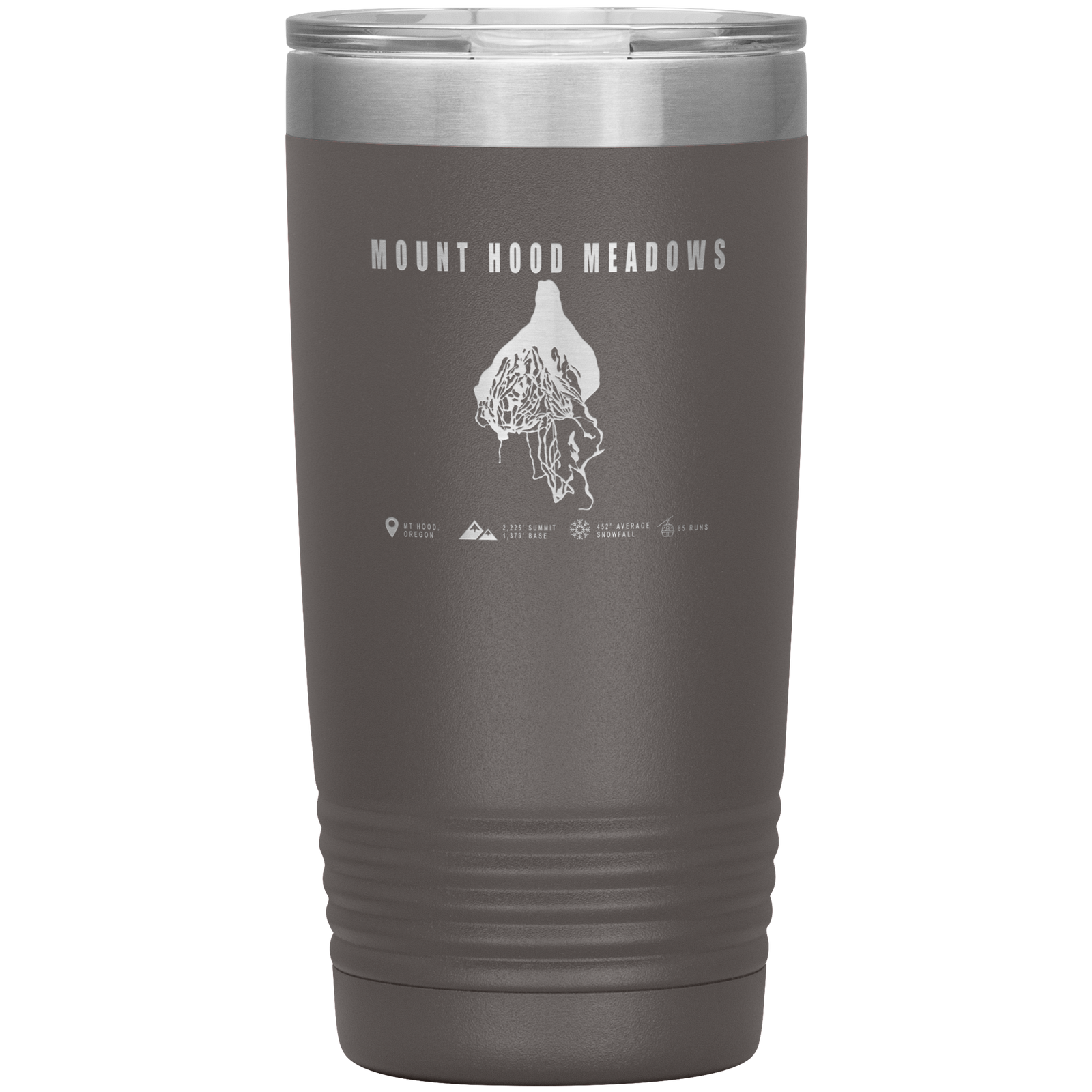 Mount Hood Meadows, Oregon Ski Trail Map 20oz Tumbler - Powderaddicts