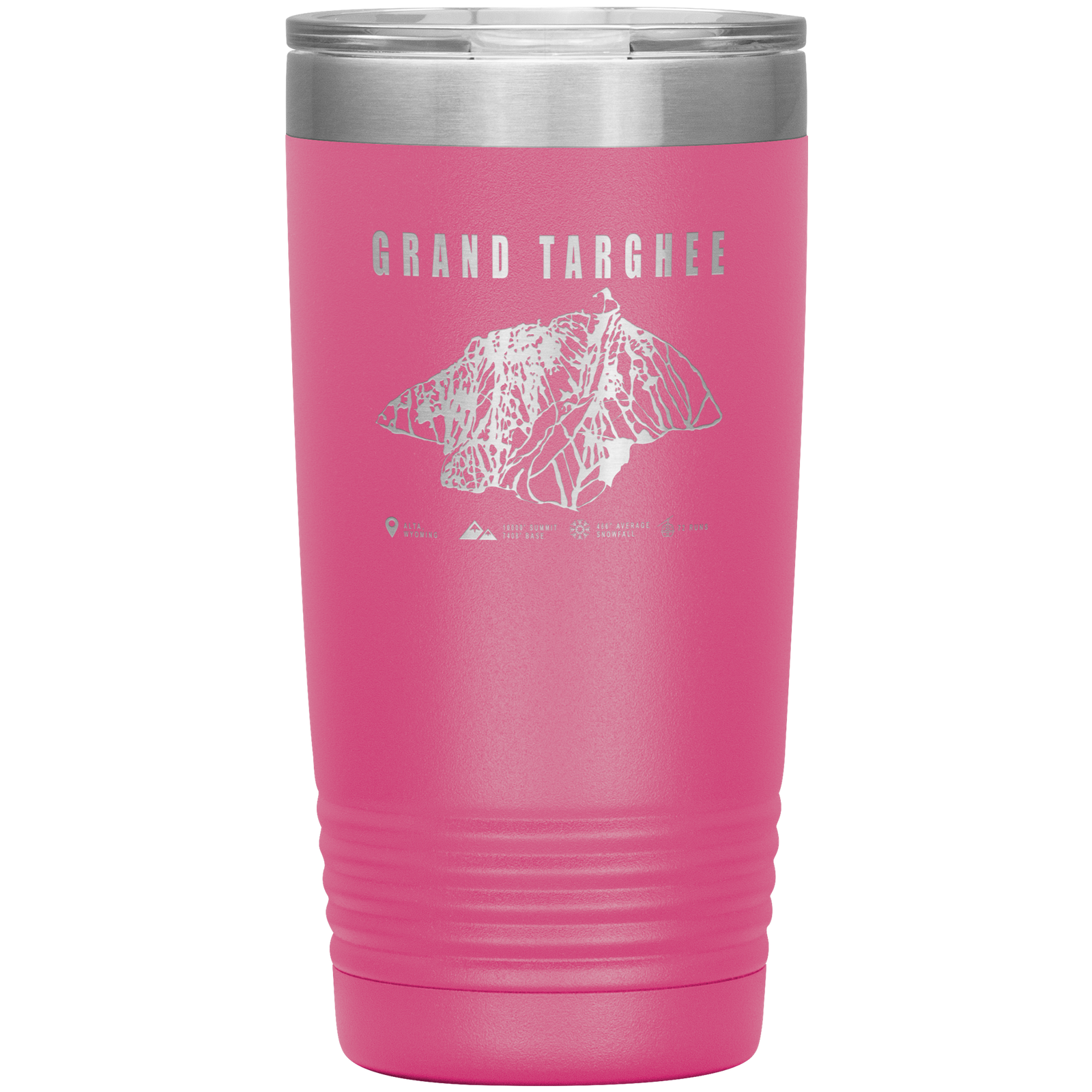 Grand Targhee Wyoming Ski Trail Map 20oz Tumbler - Powderaddicts