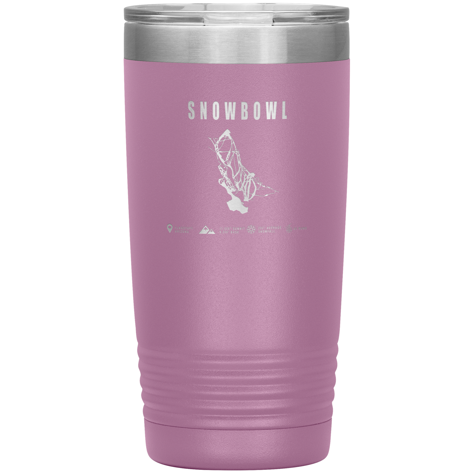 Snowbowl, Arizona Ski Trail Map 20oz Tumbler - Powderaddicts