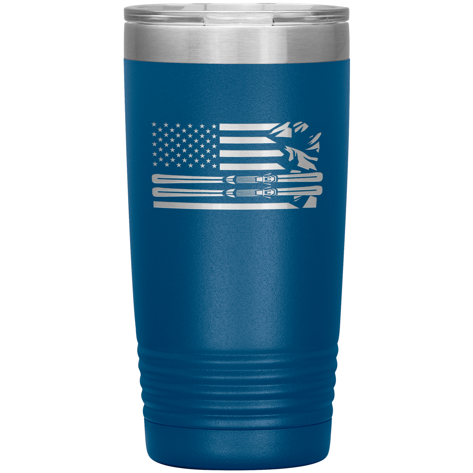 USA Ski Flag 20oz Tumbler - Powderaddicts
