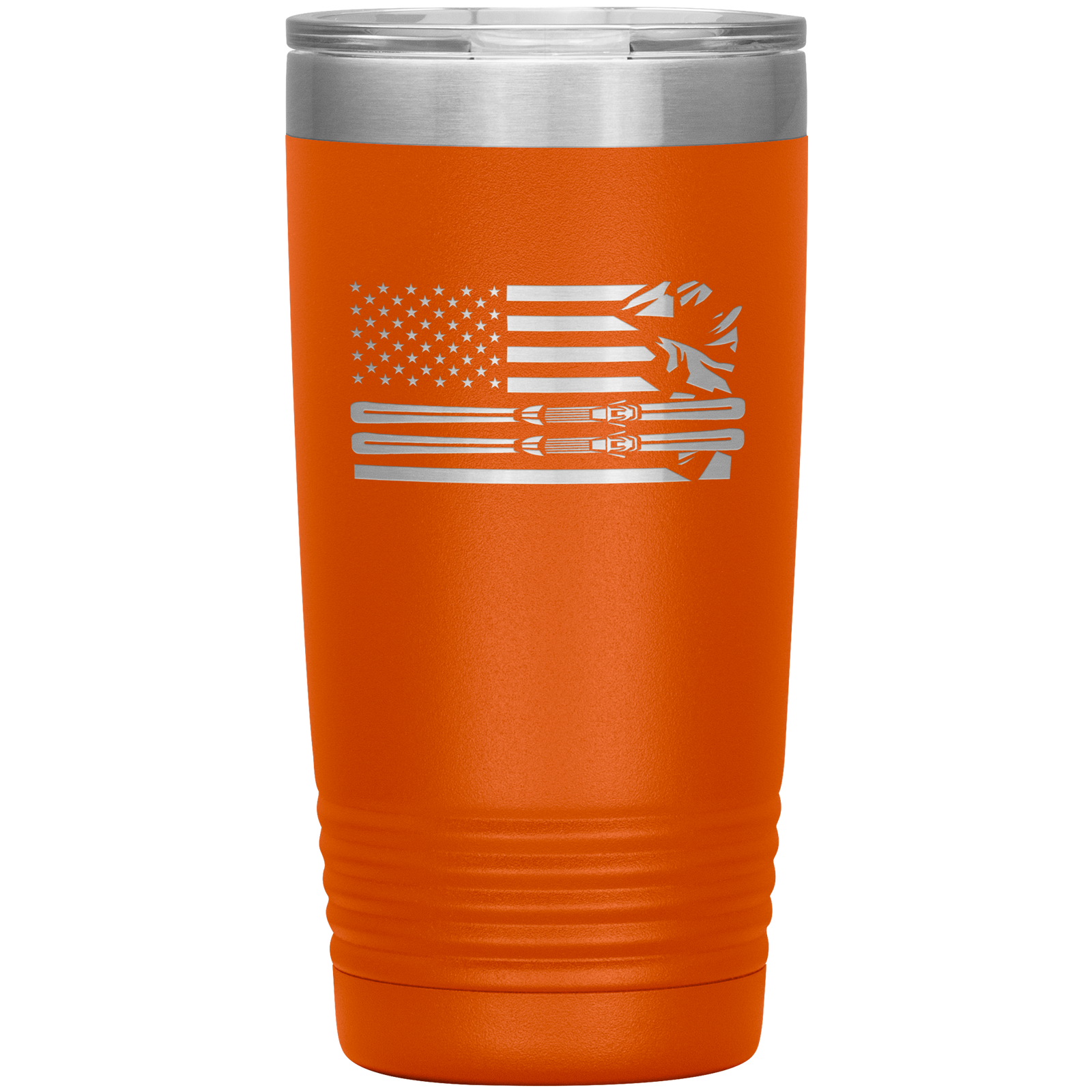 USA Ski Flag 20oz Tumbler - Powderaddicts