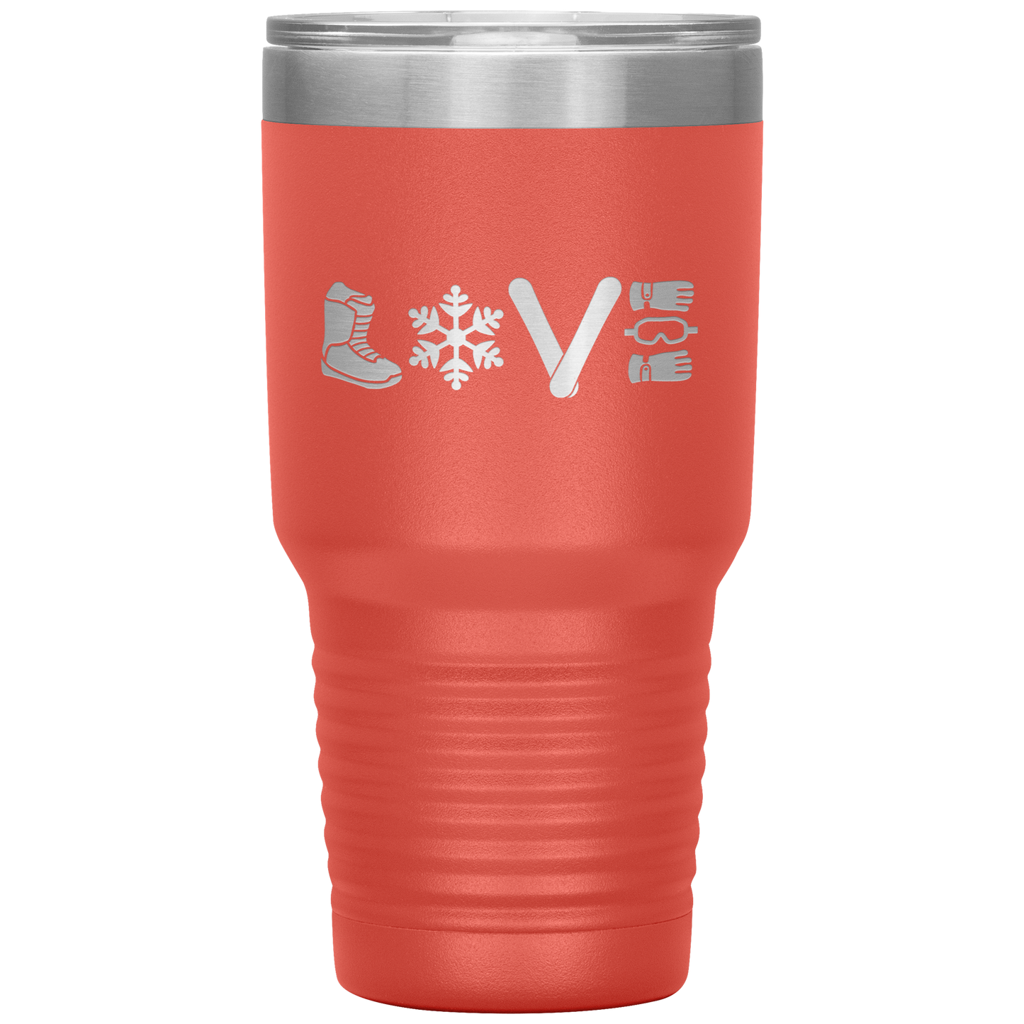 Love Snowboard Symbols 30oz Tumbler - Powderaddicts
