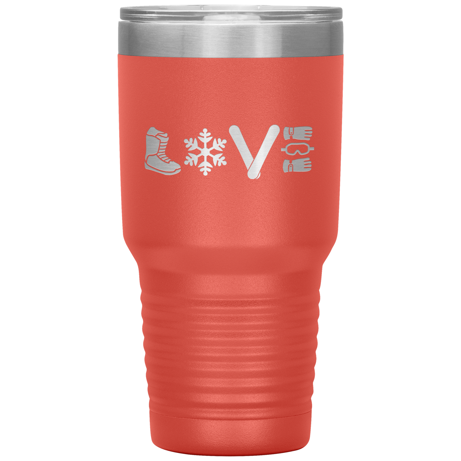 Love Snowboard Symbols 30oz Tumbler - Powderaddicts
