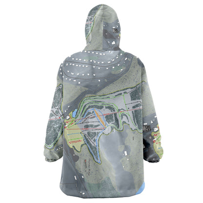 Thunder Ridge, New York Ski Trail Map Snug Hoodie