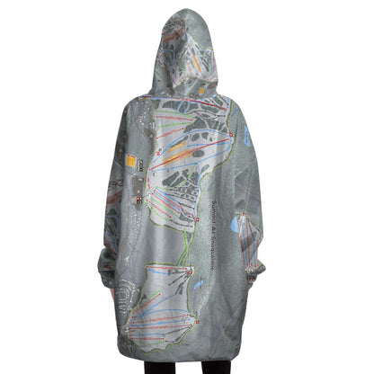 Summit At Snoqualmie, Washington Ski Trail Map - Snug Hoodie - Powderaddicts