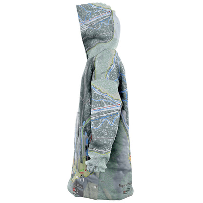 Bigrock Mountain, Maine Ski Trail Map - Snug Hoodie - Powderaddicts