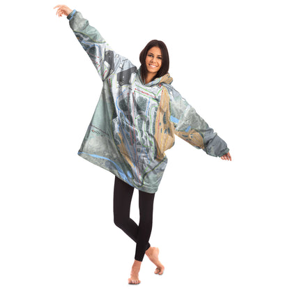 Sundown Mountain, Iowa Ski Trail Map - Snug Hoodie