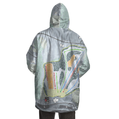 Boyce Park, Pennsylvania Ski Trail Map Snug Hoodie - Powderaddicts