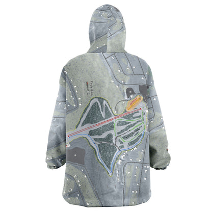 Eagle Rock, Pennsylvania Ski Trail Map Snug Hoodie - Powderaddicts