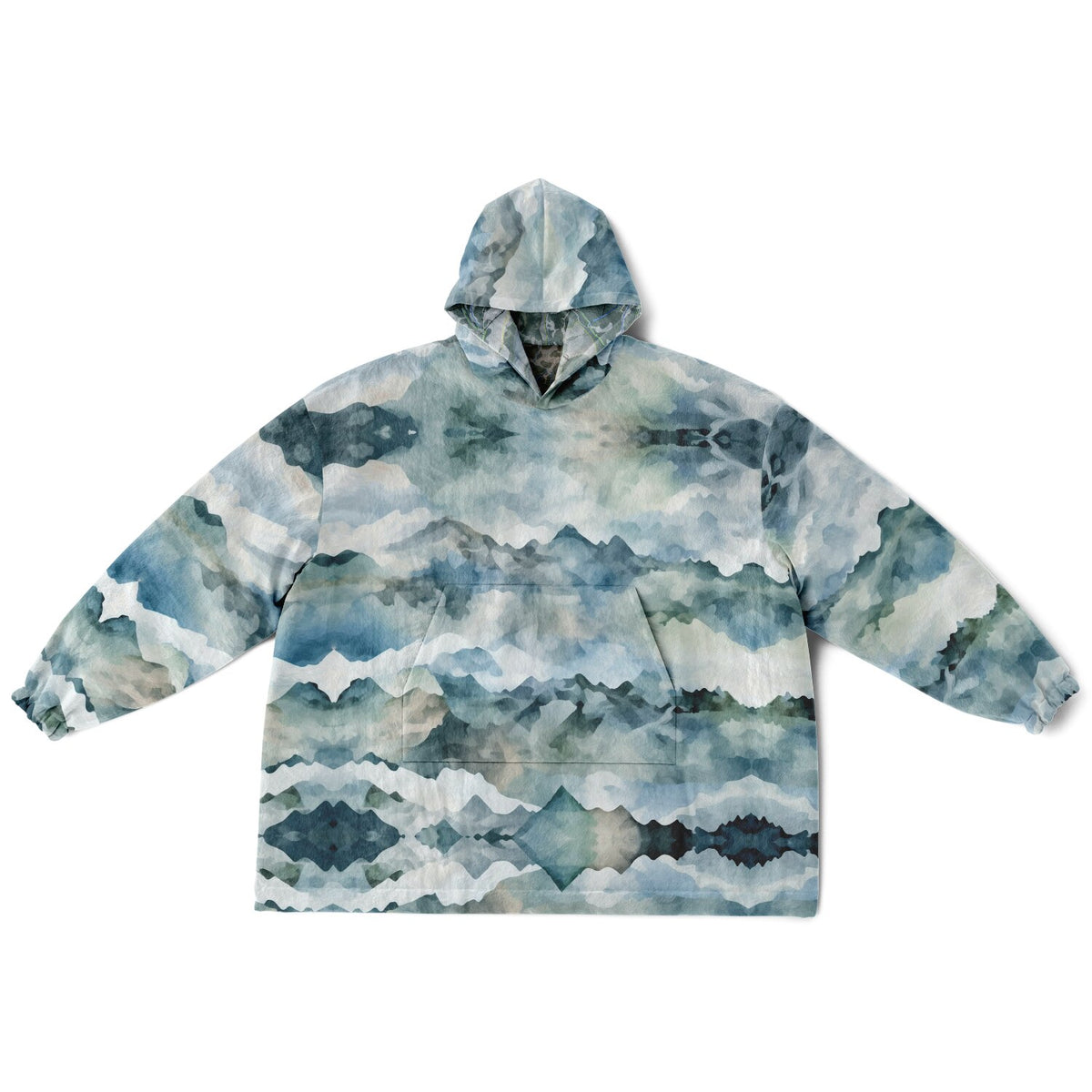 Powder Mountain, Utah Ski Resort Map Reversible Snug Hoodie