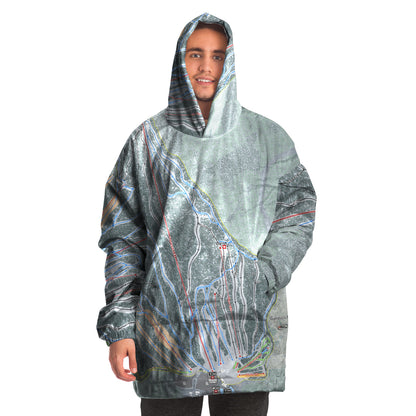 Gunstock Mountain, New Hampshire Ski Trail Map - Snug Hoodie - Powderaddicts