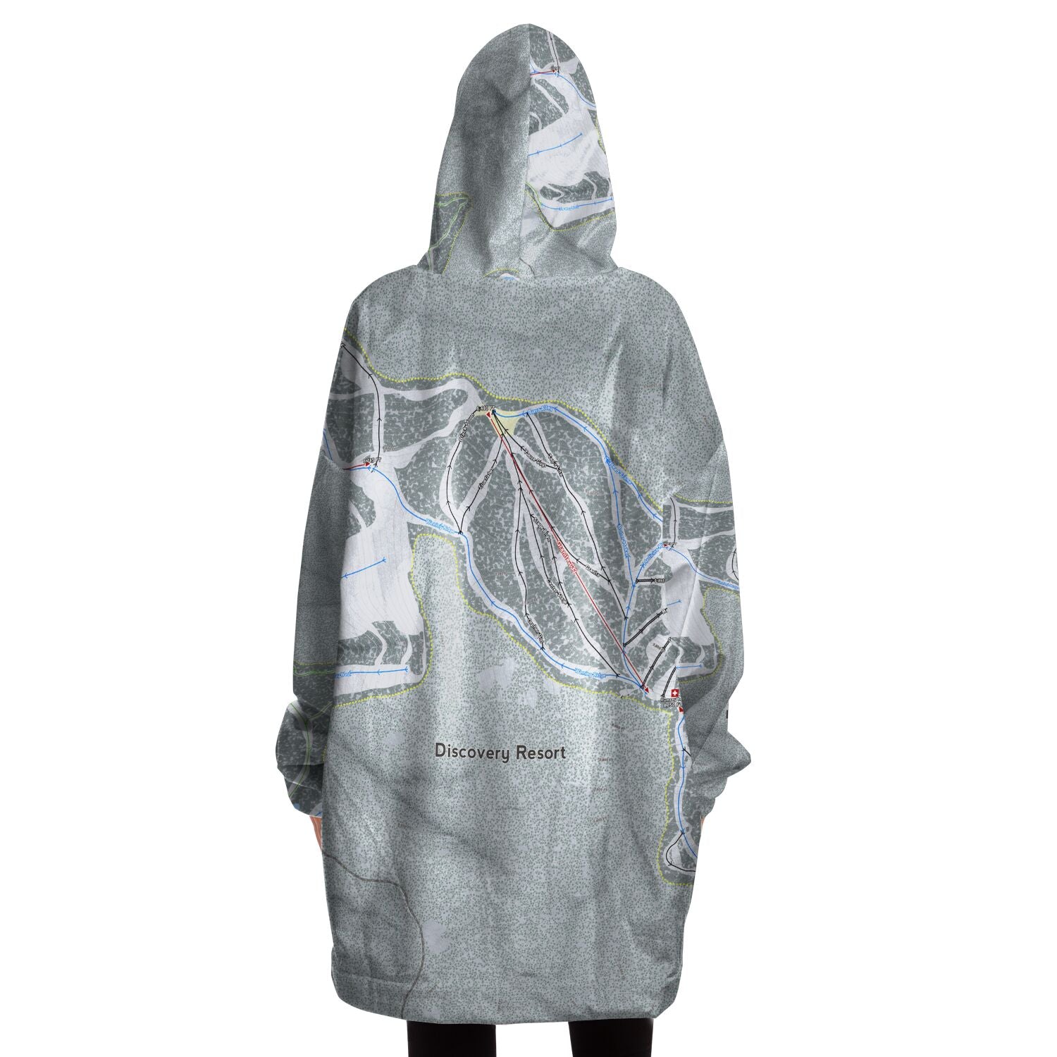 Discovery, Montana Ski Trail Map - Snug Hoodie