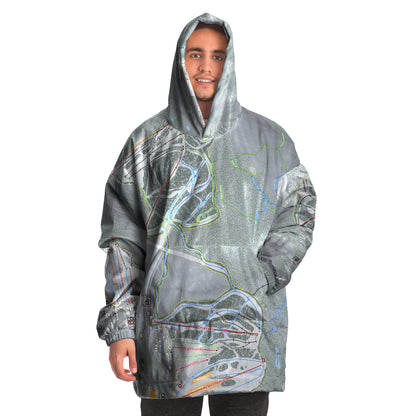 Summit At Snoqualmie, Washington Ski Trail Map - Snug Hoodie - Powderaddicts