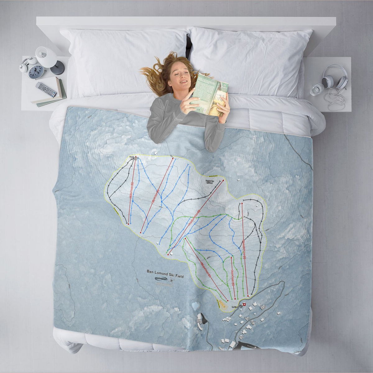 Ben Lomond Ski Resort Australia Ski Resort Map XL Blanket