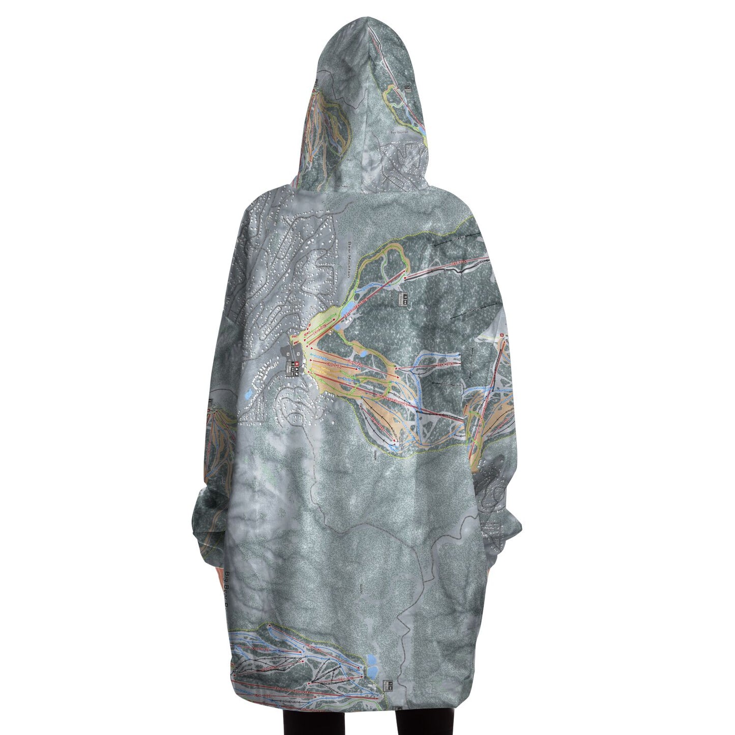 Big Bear Combo, California Ski Trail Map - Snug Hoodie