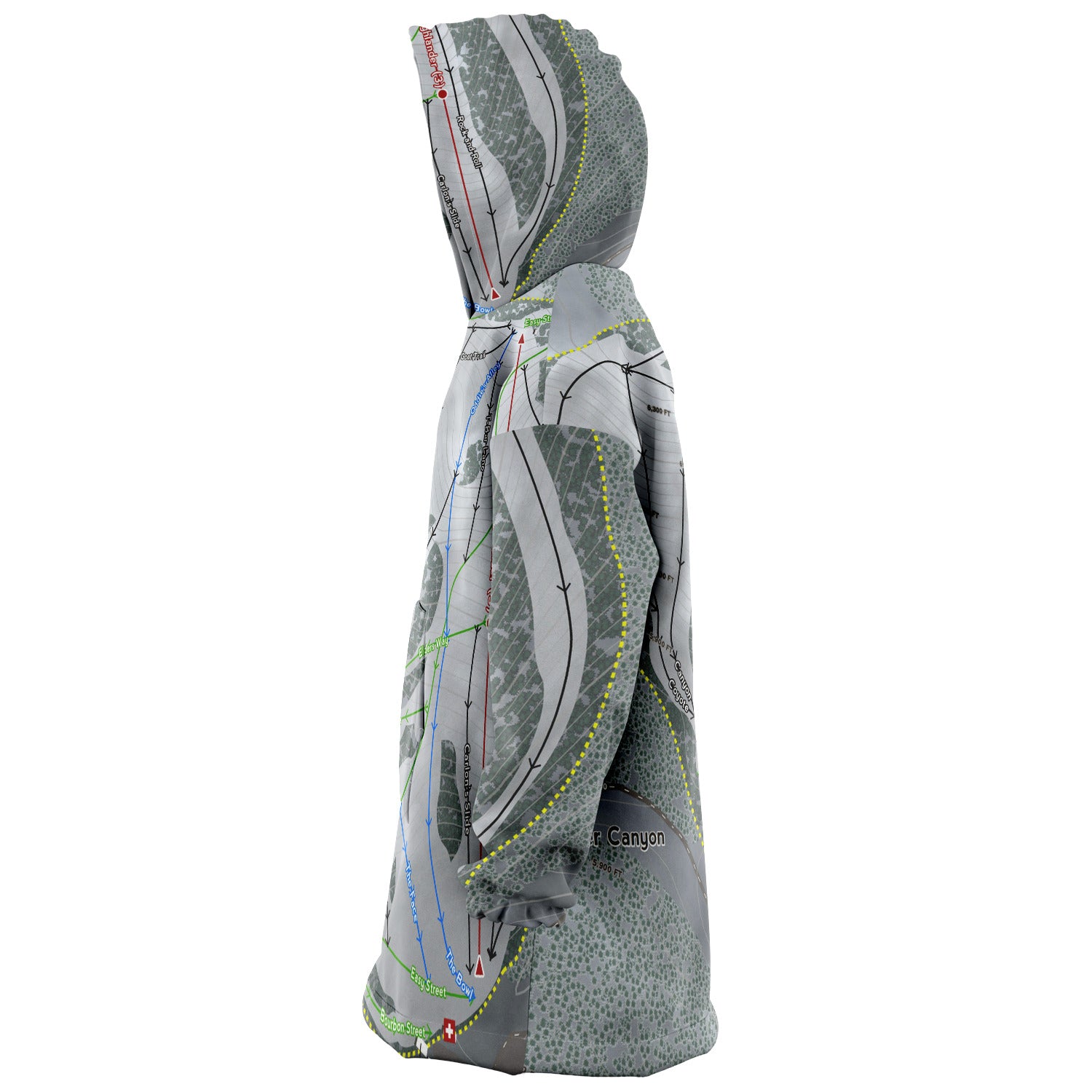 Warner Canyon, Oregon Ski Trail Map Snug Hoodie