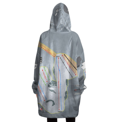 Villa Olivia, Illinois Ski Trail Map - Snug Hoodie - Powderaddicts