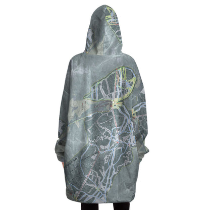 Whitewater, British Columbia Ski Trail Map Snug Hoodie