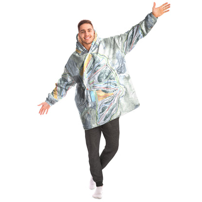 Andes Tower, Minnesota Ski Trail Map Snug Hoodie