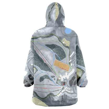 Shanty Creek Summit Mountain, Michigan Ski Trail Map Snug Hoodie - Powderaddicts