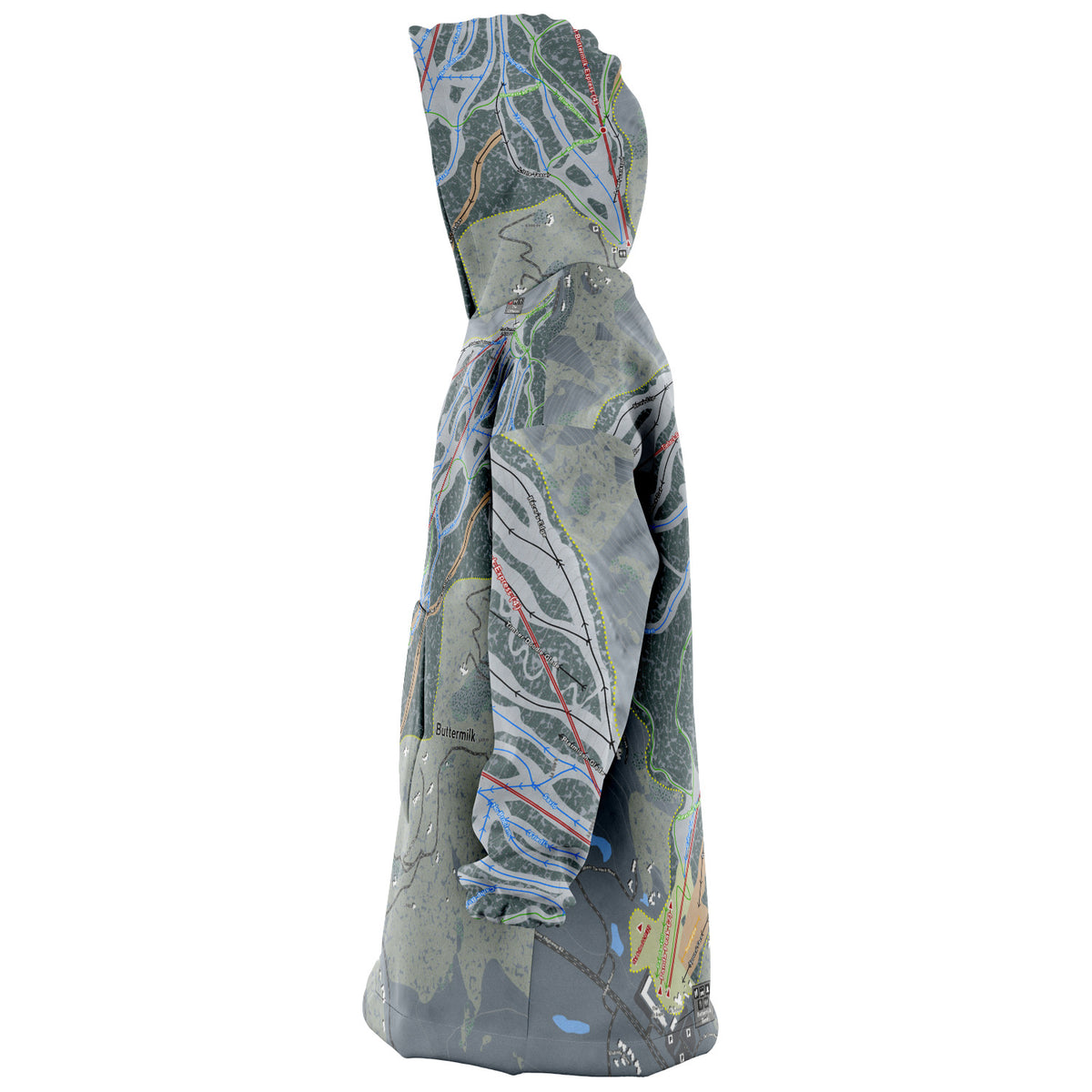 Buttermilk, Colorado Ski Trail Map - Snug Hoodie