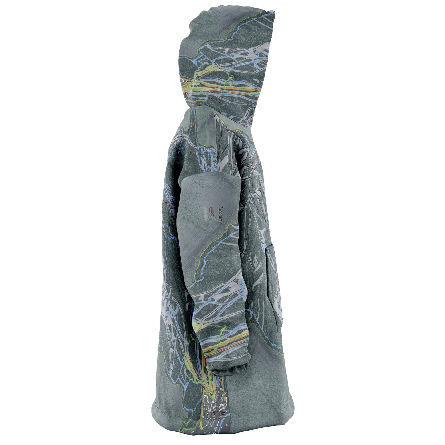 Panorama, British Columbia Ski Trail Map - Snug Hoodie - Powderaddicts