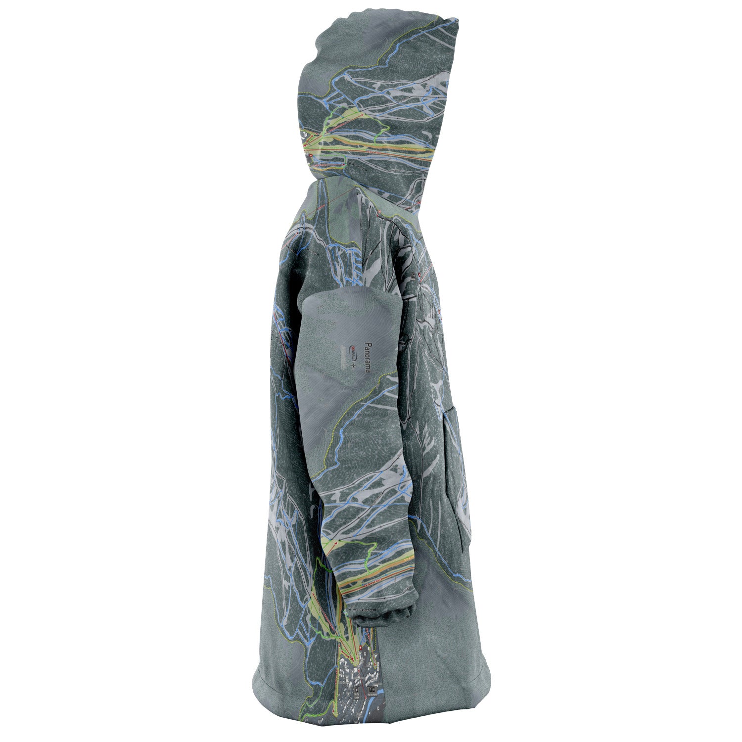 Panorama, British Columbia Ski Trail Map - Snug Hoodie - Powderaddicts