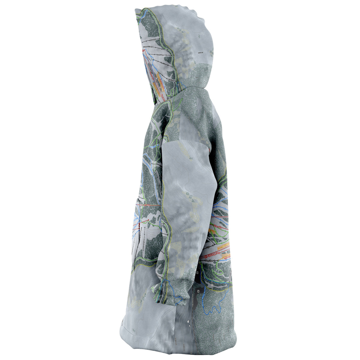 Kelly Canyon, Idaho Ski Trail Map Snug Hoodie