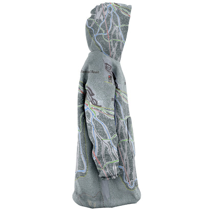 Blacktail, Montana Ski Trail Map - Snug Hoodie - Powderaddicts