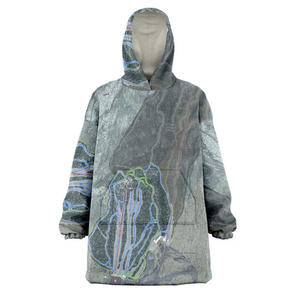 Moosehead Mountain, Maine Ski Trail Map - Snug Hoodie