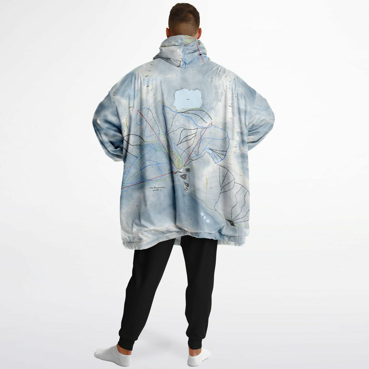 The Remarkables, New Zealand Ski Trail Map - Snug Hoodie