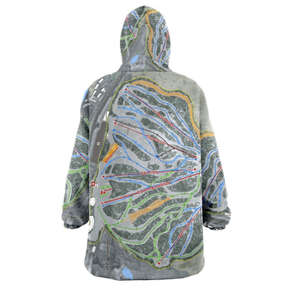 Giants Ridge, Minnesota Ski Trail Map Snug Hoodie