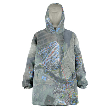 Lutsen Mountains, Minnesota Ski Trail Map - Snug Hoodie - Powderaddicts