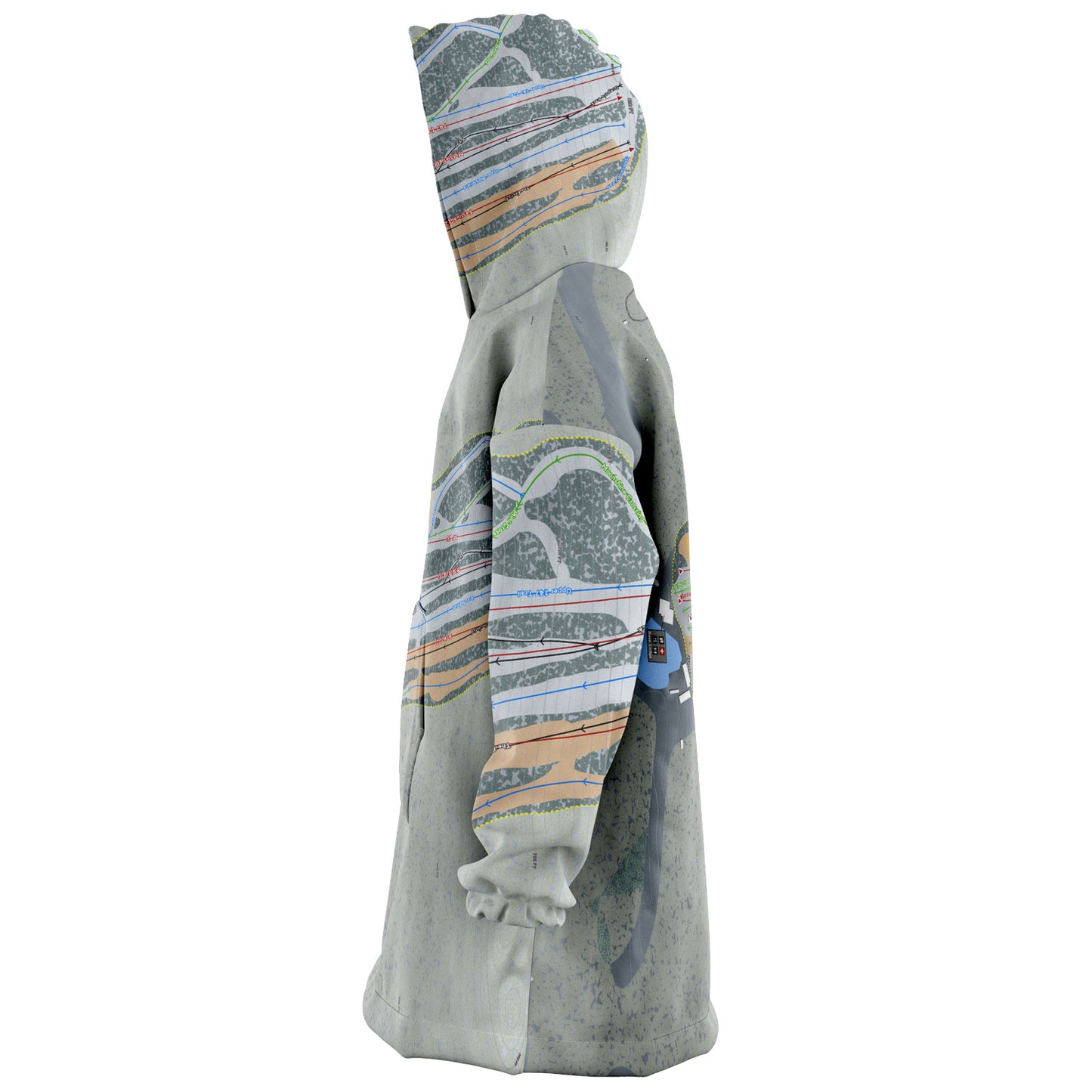 Powder Ridge, Connecticut Ski Trail Map - Snug Hoodie